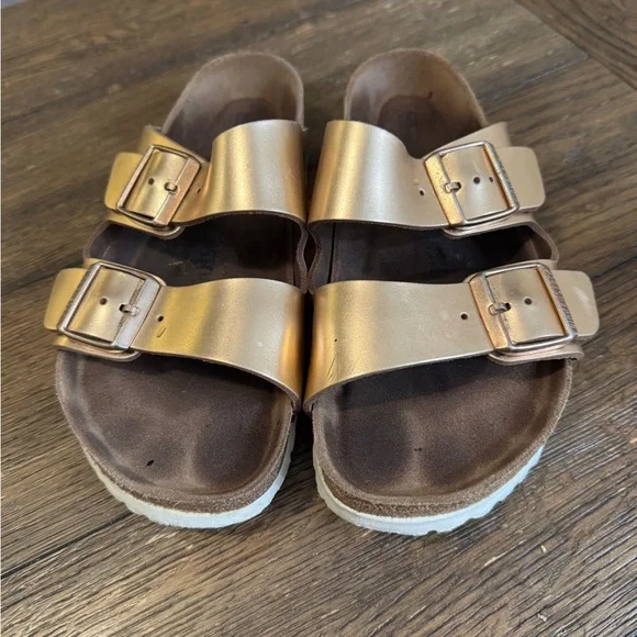 Birkenstock - Metallic Sandals - Picture 1 of 5